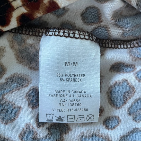 🇨🇦 Reitman's leopard print wrap dress, soft and stretchy fabric, women's size M - Picture 6 of 10